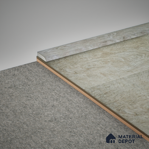 WPC Skirting Meriline PM 00537 AJ | 8 ft x 6 inch - 12 mm | Compatibe for SPC Flooring SP 00075