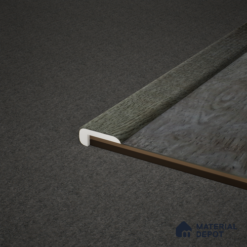 WPC L Profile Meriline PM 00537 BD | 8 ft x 2 inch x 1 inch | Compatibe for SPC Flooring SP 00075