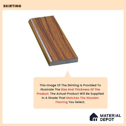 SPC Skirting TF 00398 M |  8 ft x 5 inch  - 12 mm | Compatible for SPC Floor SP 00110