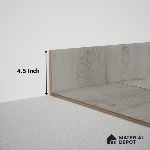 MDF Skirting Meriline PM 00545 M | 8 ft x 4.5 inch - 15 mm | Compatibe for SPC Flooring SP 00076 B