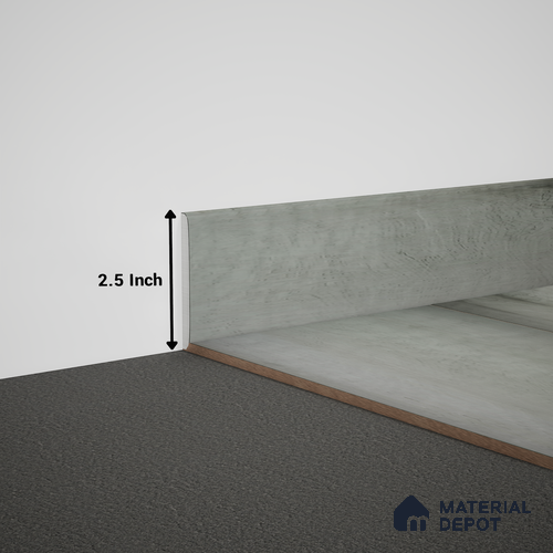 WPC Skirting Meriline PM 00545 AK | 8 ft x 2.5 inch - 15 mm | Compatibe for SPC Flooring SP 00076 B