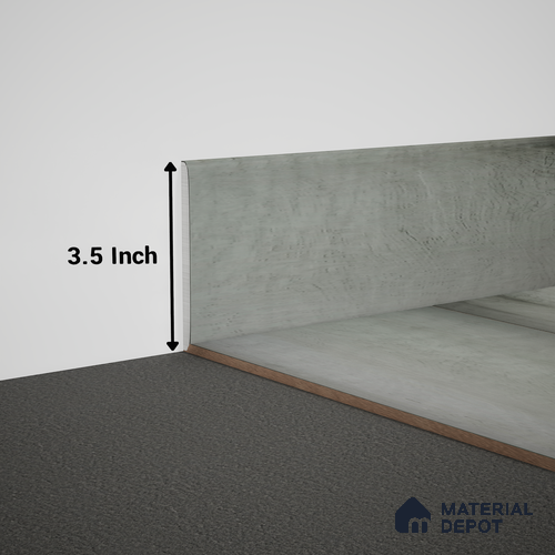 WPC Skirting Meriline PM 00545 AM | 8 ft x 3.5 inch - 15 mm | Compatibe for SPC Flooring SP 00076 B