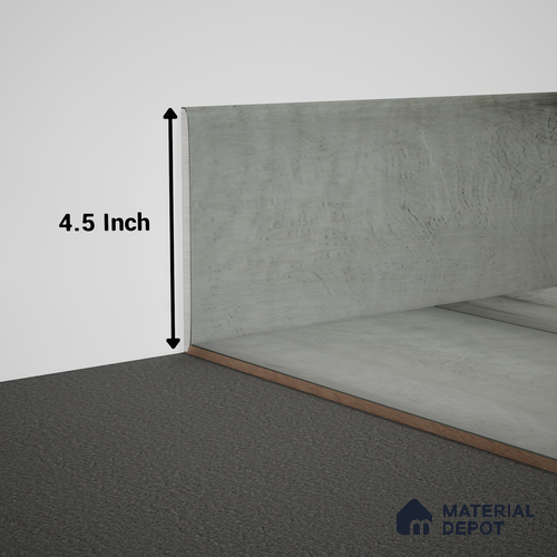 WPC Skirting Meriline PM 00545 AO | 8 ft x 4.5 inch - 15 mm | Compatibe for SPC Flooring SP 00076 B