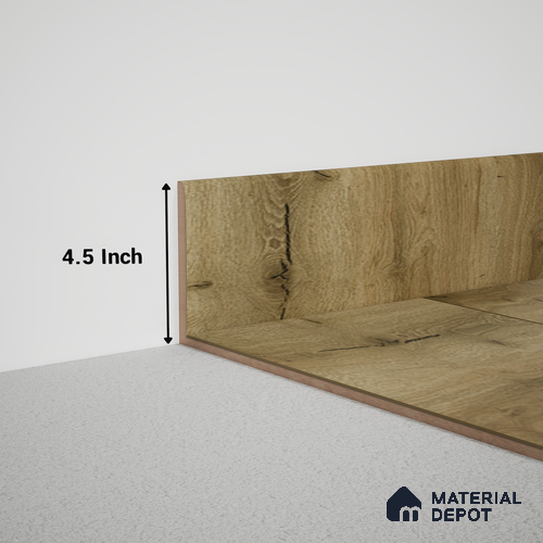 MDF Skirting Meriline PM 00546 M | 8 ft x 4.5 inch - 15 mm | Compatibe for SPC Flooring SP 00076 C