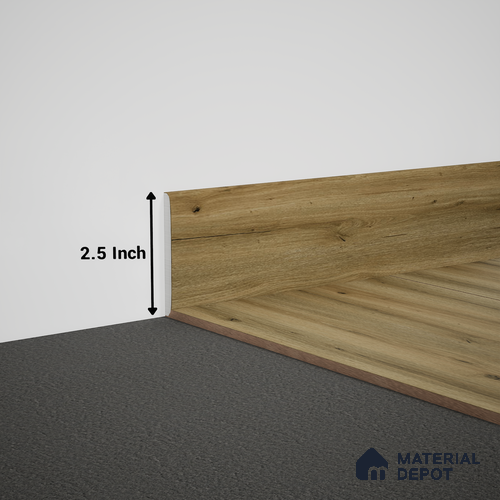 WPC Skirting Meriline PM 00546 AK | 8 ft x 2.5 inch - 15 mm | Compatibe for SPC Flooring SP 00076 C