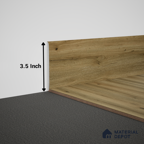 WPC Skirting Meriline PM 00546 AM | 8 ft x 3.5 inch - 15 mm | Compatibe for SPC Flooring SP 00076 C
