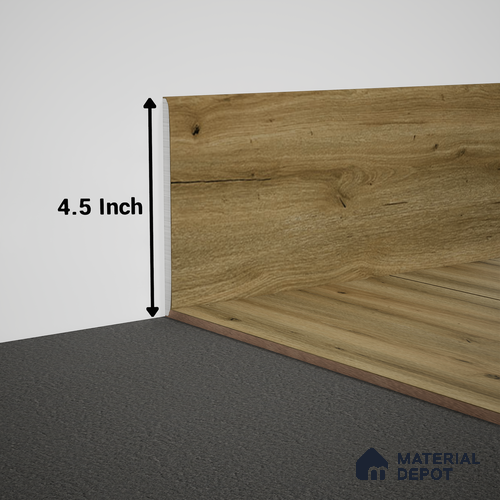 HDF Skirting TF 00546 BF | 8 ft x 4 inch - 12 mm | Compatible for SPC Flooring SP 00076 C