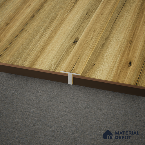 WPC T Profile Meriline PM 00546 AW | 8 ft x 2 inch x 16 mm | Compatibe for SPC Flooring SP 00076 C