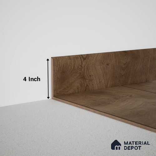 MDF Skirting Meriline PM 00547 L | 8 ft x 4 inch - 15 mm | Compatibe for SPC Flooring SP 00076 D