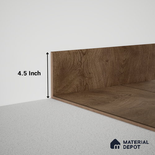 MDF Skirting Meriline PM 00547 M | 8 ft x 4.5 inch - 15 mm | Compatibe for SPC Flooring SP 00076 D