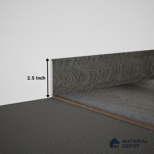 WPC Skirting Meriline PM 00547 AK | 8 ft x 2.5 inch - 15 mm | Compatibe for SPC Flooring SP 00076 D