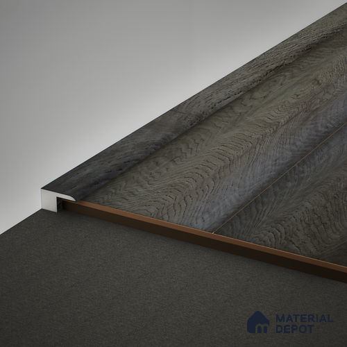 WPC Edge Profile Meriline PM 00547 AZ | 8 ft x 2 inch x 16 mm | Compatibe for SPC Flooring SP 00076 D