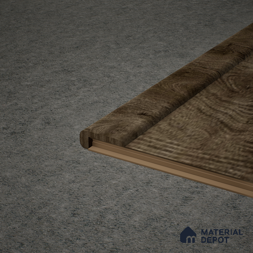 MDF L Profile Meriline PM 00548 AB | 8 ft x 2 inch x 1 inch | Compatibe for SPC Flooring SP 00076 E