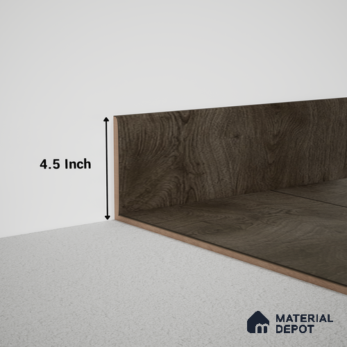 MDF Skirting Meriline PM 00548 M | 8 ft x 4.5 inch - 15 mm | Compatibe for SPC Flooring SP 00076 E