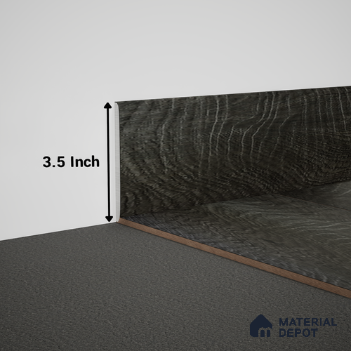 WPC Skirting Meriline PM 00548 AM | 8 ft x 3.5 inch - 15 mm | Compatibe for SPC Flooring SP 00076 E