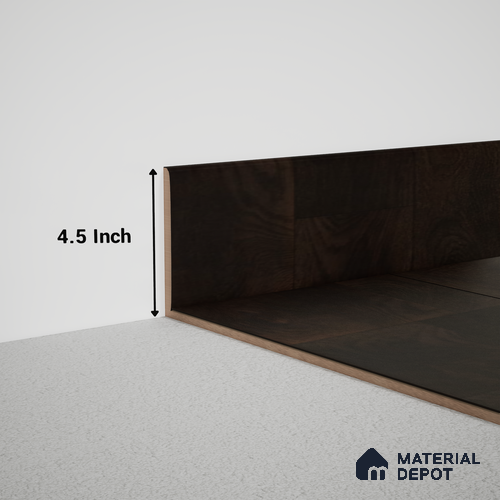 MDF Skirting Meriline PM 00549 M | 8 ft x 4.5 inch - 15 mm | Compatibe for SPC Flooring SP 00076 F