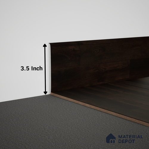 WPC Skirting Meriline PM 00549 AM | 8 ft x 3.5 inch - 15 mm | Compatibe for SPC Flooring SP 00076 F