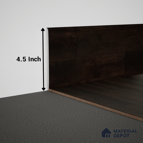 WPC Skirting Meriline PM 00549 AO | 8 ft x 4.5 inch - 15 mm | Compatibe for SPC Flooring SP 00076 F