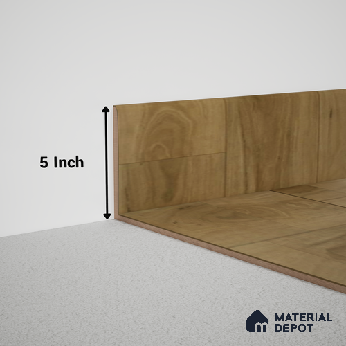 MDF Skirting Meriline PM 00550 F | 8 ft x 5 inch - 12 mm | Compatibe for SPC Flooring SP 00076 G