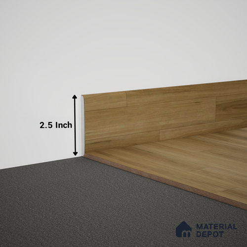 WPC Skirting Meriline PM 00550 AK | 8 ft x 2.5 inch - 15 mm | Compatibe for SPC Flooring SP 00076 G