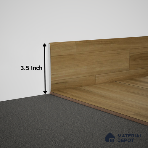 WPC Skirting Meriline PM 00550 AM | 8 ft x 3.5 inch - 15 mm | Compatibe for SPC Flooring SP 00076 G