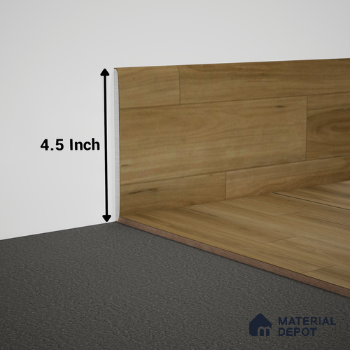 WPC Skirting Meriline PM 00550 AO | 8 ft x 4.5 inch - 15 mm | Compatibe for SPC Flooring SP 00076 G