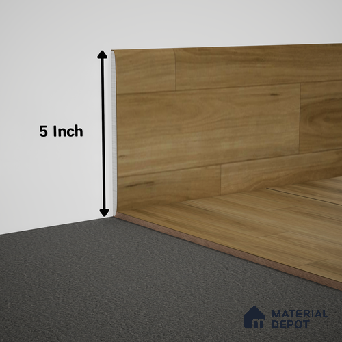 WPC Skirting Meriline PM 00550 AP | 8 ft x 5 inch - 15 mm | Compatibe for SPC Flooring SP 00076 G