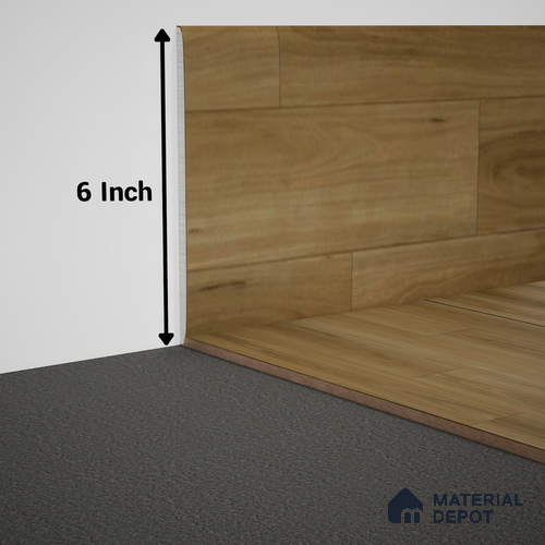 WPC Skirting Meriline PM 00550 AJ | 8 ft x 6 inch - 12 mm | Compatibe for SPC Flooring SP 00076 G