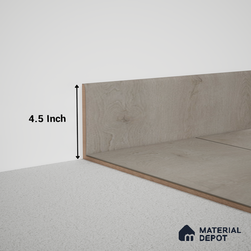 MDF Skirting Meriline PM 00544 M | 8 ft x 4.5 inch - 15 mm | Compatibe for SPC Flooring SP 00076