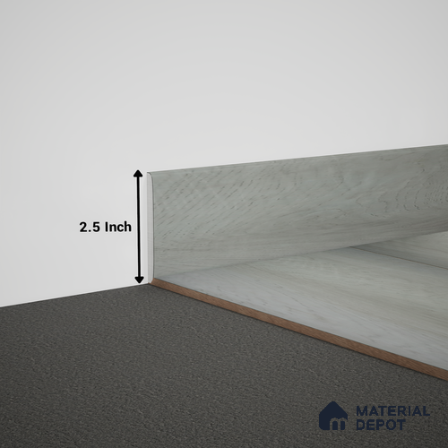 WPC Skirting Meriline PM 00544 AK | 8 ft x 2.5 inch - 15 mm | Compatibe for SPC Flooring SP 00076