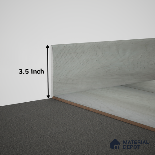 WPC Skirting Meriline PM 00544 AM | 8 ft x 3.5 inch - 15 mm | Compatibe for SPC Flooring SP 00076