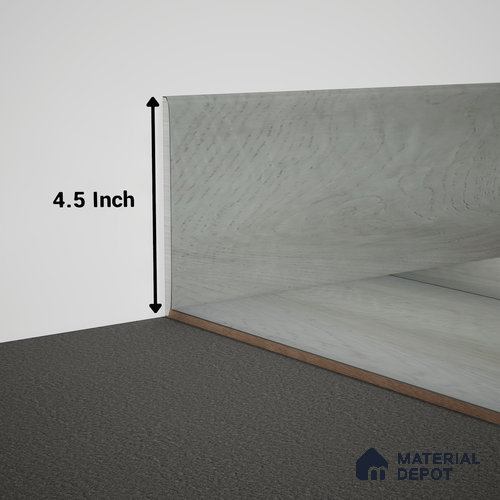 WPC Skirting Meriline PM 00544 AO | 8 ft x 4.5 inch - 15 mm | Compatibe for SPC Flooring SP 00076