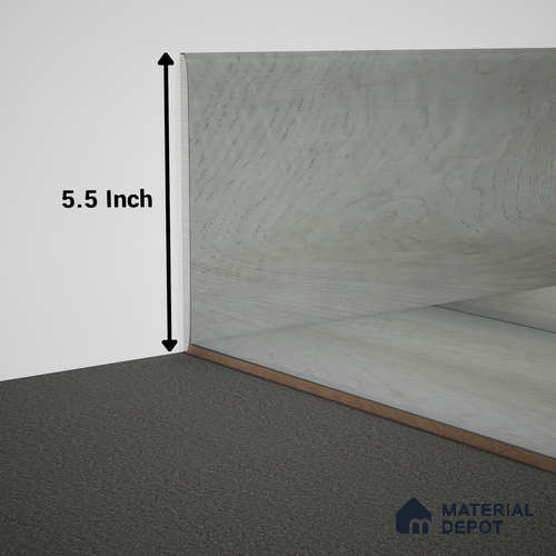 WPC Skirting Meriline PM 00544 AQ | 8 ft x 5.5 inch - 15 mm | Compatibe for SPC Flooring SP 00076