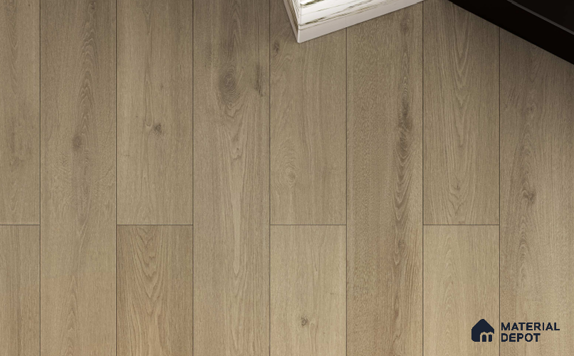Hybrid HDF Laminate Wood Floor AC5 Grade LF 00357 H Velora Evening Whisper 48 x 8 inch (1216x197 mm) - 8 mm | 100 HRS Spill Proof | EIR Surface | Anti Static and Stain Resistant | 0.5 mm Small V Groove | Uniclic