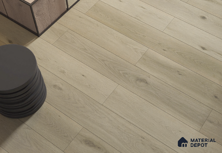 Laminate Wood Floor AC5 Grade LF 00355 G Baltic Slate Oak 48 x 7 inch (1216x197 mm) - 8 mm | 0.5 mm V Groove | Real Wood Touch Surface | Uniclic Installation