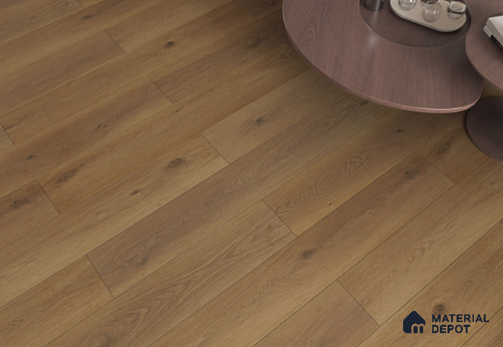 Laminate Wood Floor AC5 Grade LF 00355 E Oxford Ash Oak 48 x 7 inch (1216x197 mm) - 8 mm | 0.5 mm V Groove | Real Wood Touch Surface | Uniclic Installation