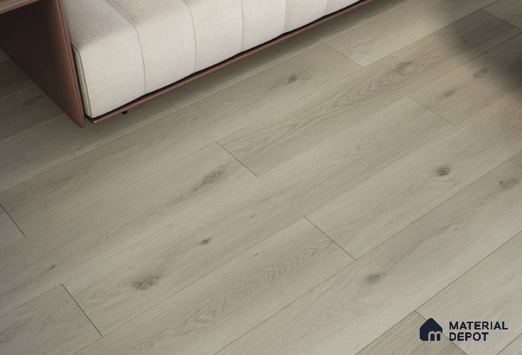Laminate Wood Floor AC5 Grade LF 00355 H Silverstone Oak 48 x 7 inch (1216x197 mm) - 8 mm | 0.5 mm V Groove | Real Wood Touch Surface | Uniclic Installation