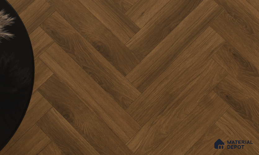 Laminate Wood Floor AC5 Grade LF 00363 B Hearthwood 24 x 4 inch (600x100 mm) - 8 mm | 0.5 mm V Groove | Real Wood Touch Surface | Uniclic Installation