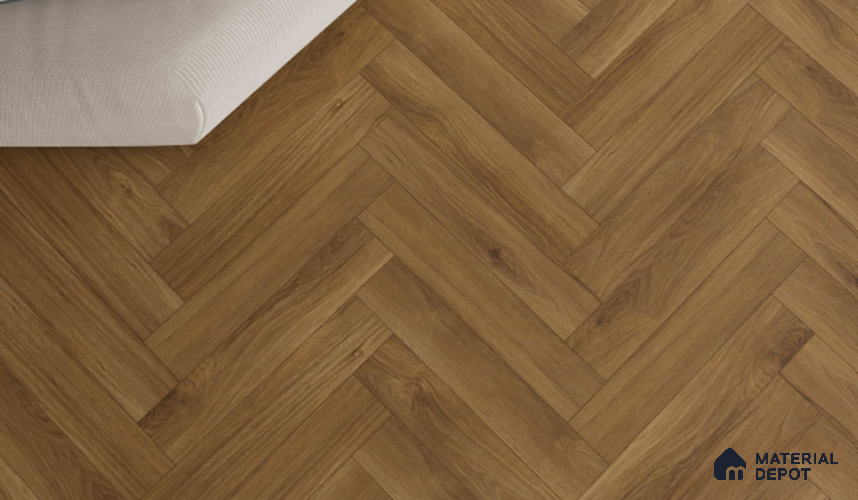 Laminate Wood Floor AC5 Grade LF 00363 F Oak Parapet 24 x 4 inch (600x100 mm) - 8 mm | 0.5 mm V Groove | Real Wood Touch Surface | Uniclic Installation