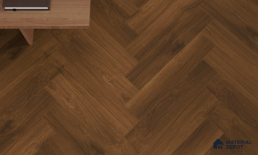 Laminate Wood Floor AC5 Grade LF 00363 Redstone Guard 24 x 4 inch (600x100 mm) - 8 mm | 0.5 mm V Groove | Real Wood Touch Surface | Uniclic Installation