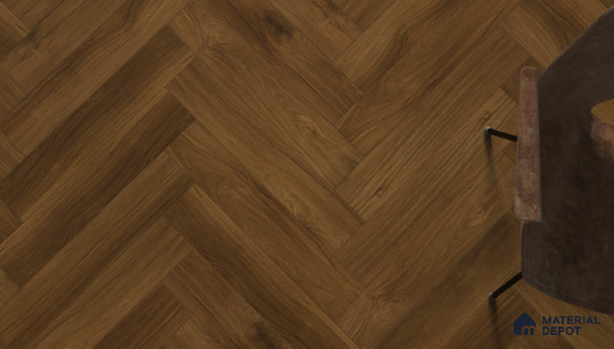 Laminate Wood Floor AC5 Grade LF 00363 C Walnut Keep 24 x 4 inch (600x100 mm) - 8 mm | 0.5 mm V Groove | Real Wood Touch Surface | Uniclic Installation