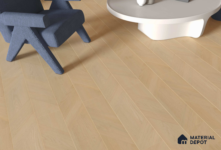 Laminate Wood Floor AC5 Grade LF 00359 D Blush Symphony 48 x 8 inch (1216x195 mm) - 8 mm | 0.5 mm V Groove | Real Wood Touch Surface | Uniclic Installation