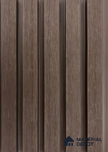 PN 06373 D Chocolate #CoEx474 | 9.5 ft x 8 inch (2900x201 mm) Texture Woodgrain Finish 3rd Generation Co-Extrusion WPC Exterior Wall Cladding - 26 mm