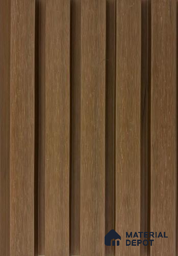 PN 06373 Teak #CoEx471 | 9.5 ft x 8 inch (2900x201 mm) Texture Woodgrain Finish 3rd Generation Co-Extrusion WPC Exterior Wall Cladding - 26 mm
