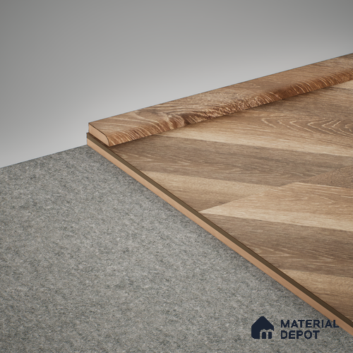 MDF Corner Beading Profile Chevron PM 00452 | 8 ft Length | Compatible for Laminate Wood Floor LF 00302 D