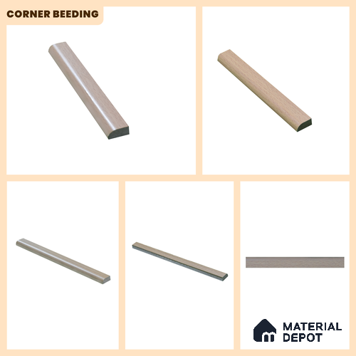 MDF Corner Beading Profile  TF 00451 | 8 ft x 12 mm x 12 mm | Compatible for Laminate Wood Floor SP 00079