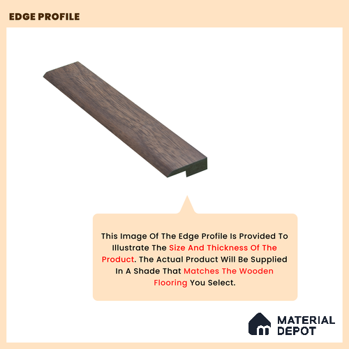 SPC Edge Profile TF 00398 R |  8 ft x 2 inch  - 12 mm | Compatible for SPC Floor SP 00110