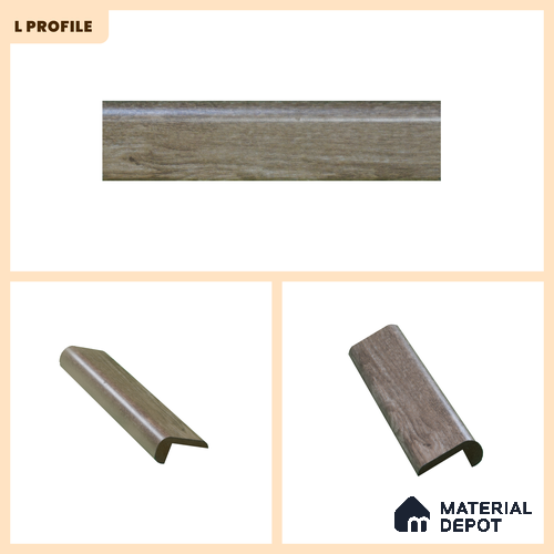 SPC L Nosing Profile TF 00404 S |  8 ft x 1 inch  - 12 mm | Compatible for SPC Floor SP 00104