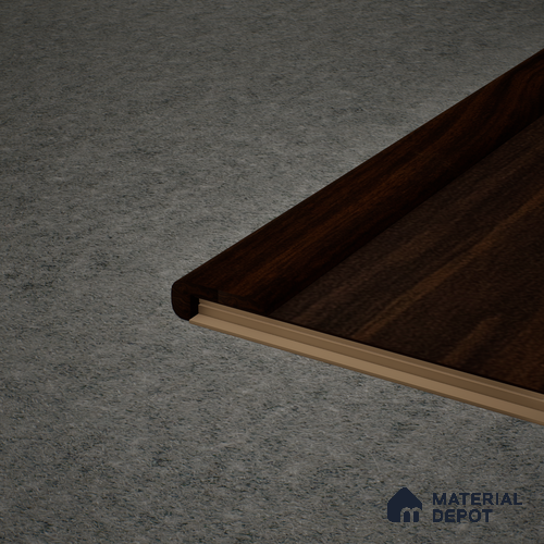 MDF L Nosing Profile Aristo PM 00356 X | 8 ft x 25 x 45 x 12 mm | Compatible for Laminate Wood Floor LF 00243