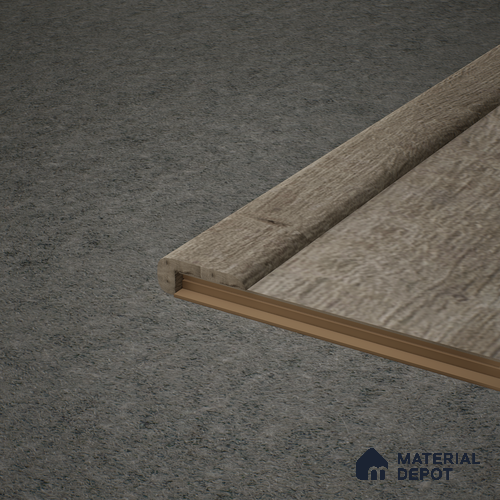 MDF L Nosing Profile Aristo Premium PM 00369 X | 8 ft x 25 x 45 x 12 mm | Compatible for Laminate Wood Floor LF 00246
